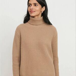 Cozy Tan Turtleneck Sweater